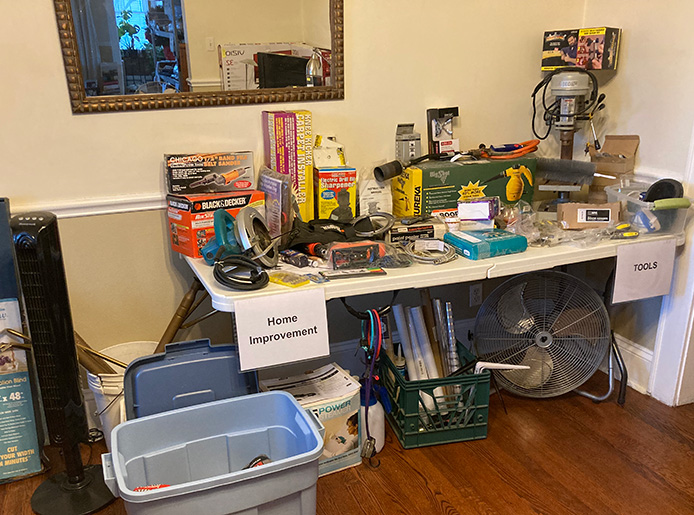 Photo of Home Improvement Items at Estate Sale